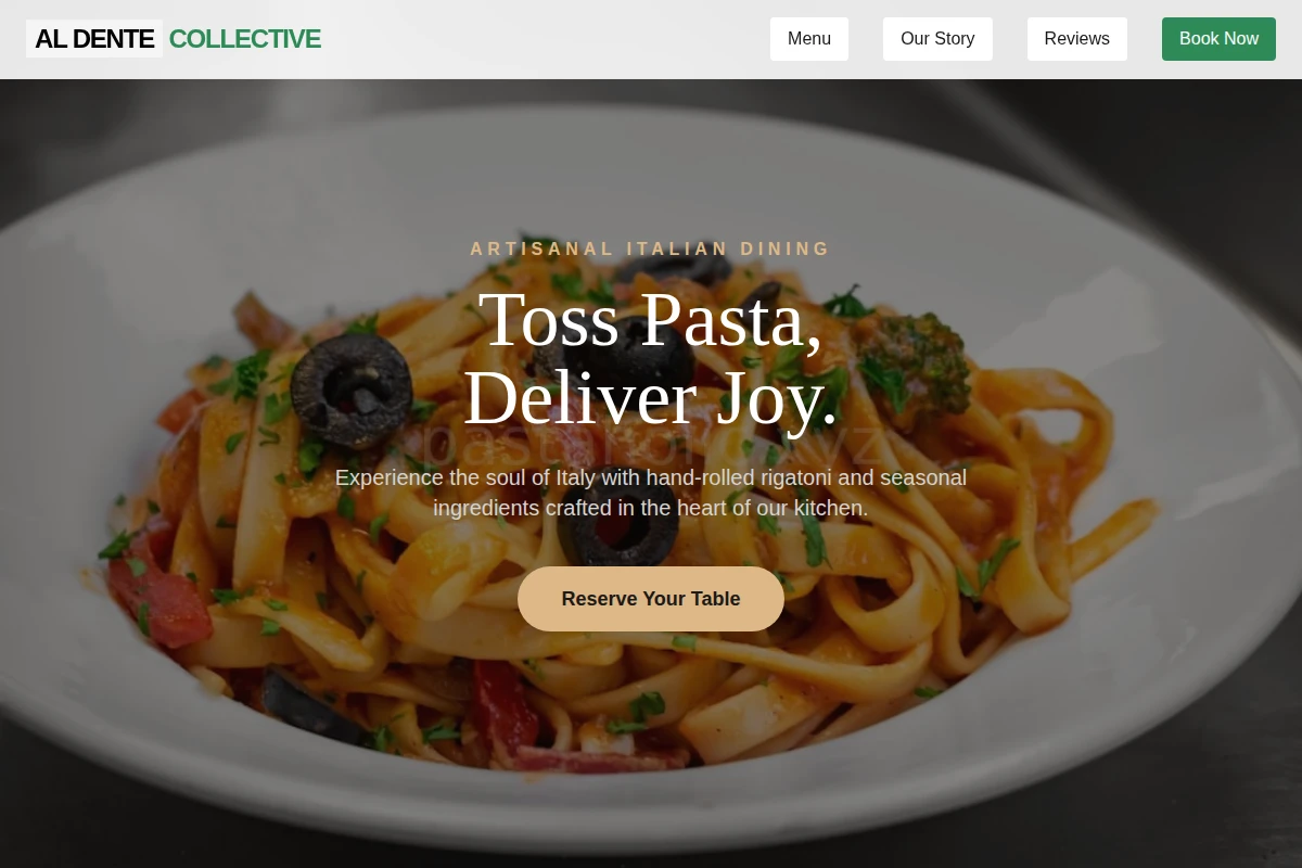 Rigatoni Italian Food