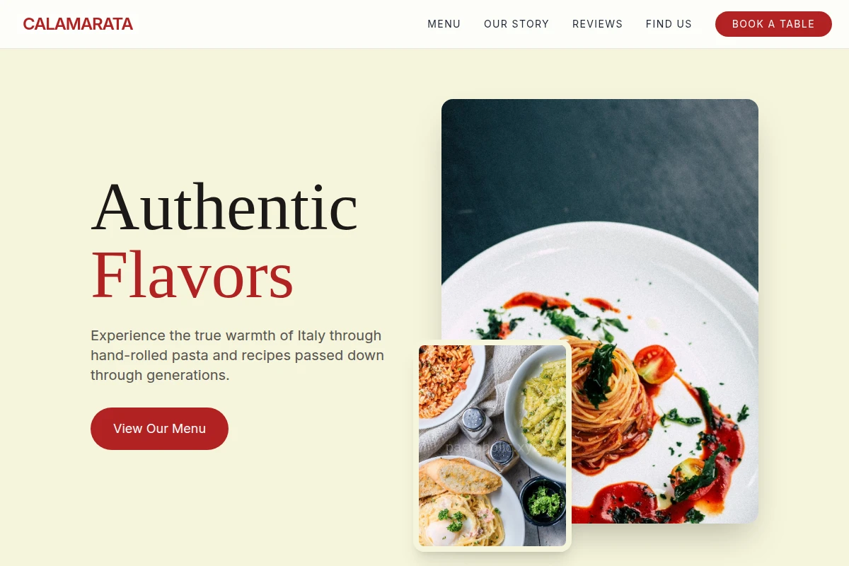 Calamarata Italian Food